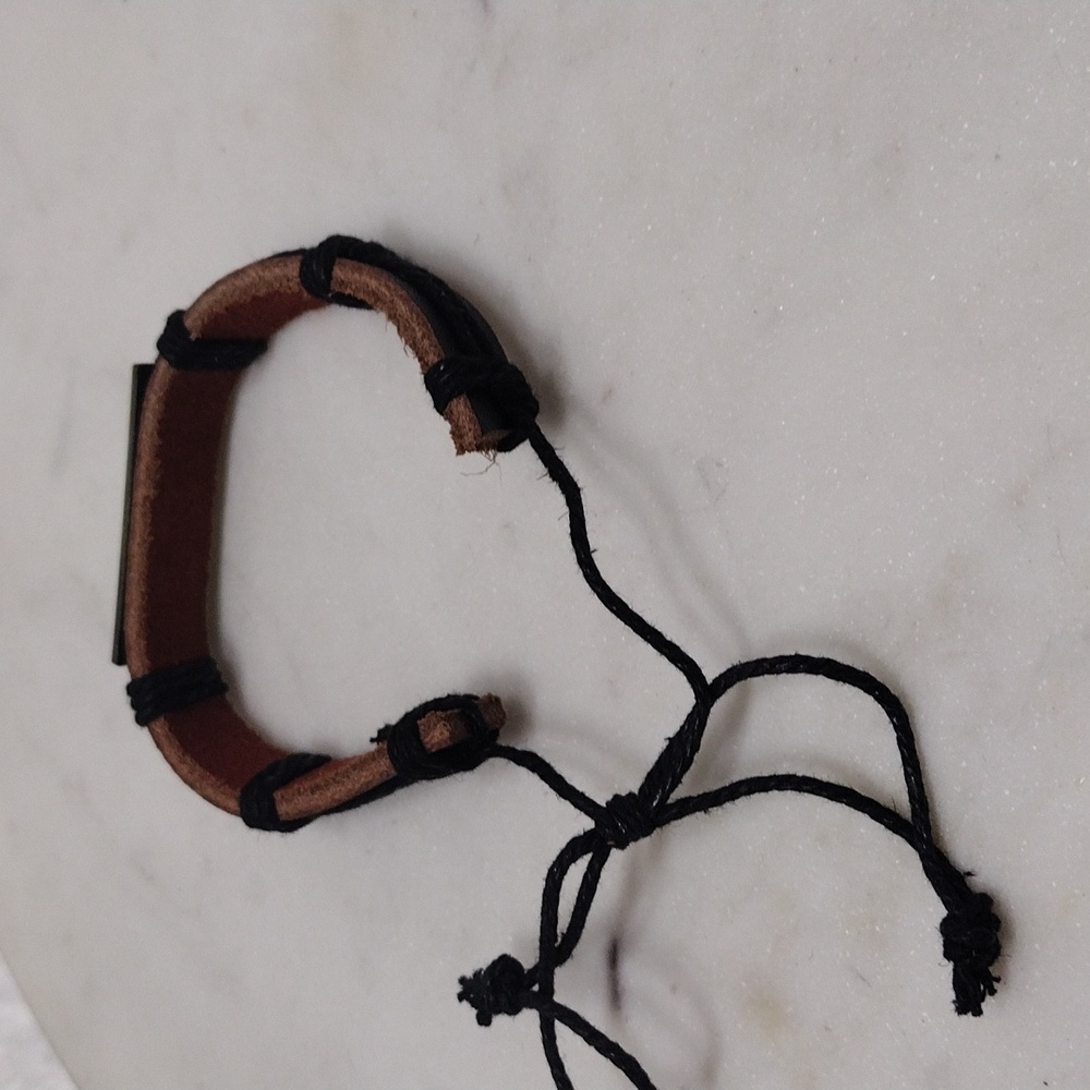Bronze 3 Elephant with Thailand Black Leather Adjustable Bracelet BA-14 - Picture 4 of 9